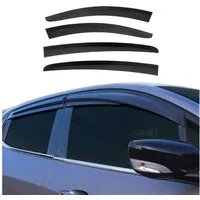 OMAC Lüftungsgitter 4x Windabweiser für Ford Focus 2018-2025 Schrägheck Limo Dunkel (4 St), Aerodynamisch, Einfache Montage, Waschstraßenfest