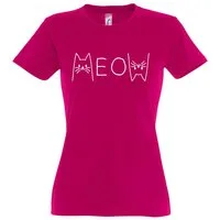 Youth Designz Print-Shirt MEOW Damen T-Shirt mit modischem Frontprint