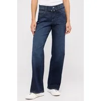 ANGELS Relax-fit-Jeans LIZ CITY weite Passform, mit integriertem Gürtel, aus Baumwollmischung