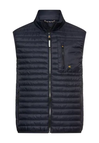 camel active - Gefütterte Steppweste mit Reißverschlusstaschen dark navy - Gr. - 3XL