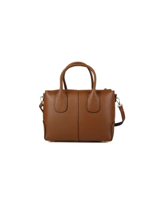 Giulia Monti Schultertasche Walnussbraun