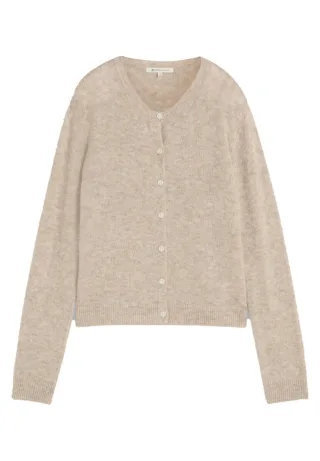 TOM TAILOR Denim - Strickjacke mit Rundhals beige - Gr. - L