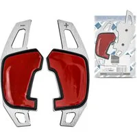 BRANDT AUTOMOTIVE Lenkeradapter Auto Lenkrad Schaltwippen Verlängerung SET Aluminium SILBER, (2-tlg., für VW ARTEON R-Line 3H Golf 7 VII AU GTI GTD GTE R-LINE VARIANT P)