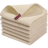 Zaewry Geschirrtuch 34 x 34 cm,Waffle Square Rag Geschirrhandtücher, (4-tlg), Weiche Küchenhandtücher Saugfähig Küchentücher Spüllappen Putzlappen