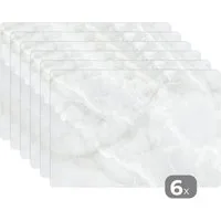 MuchoWow Platzset Marmor - Weiß - Chic, (6-St), Platzsets, Tischset, Abwaschbar, Tischsets, Platzdeckchen