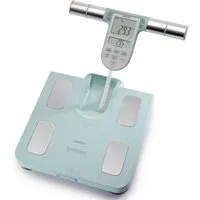 Omron Körper-Analyse-Waage BF511 Ganzkörpermessung mit klinischer Genauigkeit, 8 Sensoren, Körper- & Viszeralfett, Muskelmasse, BMI & RMR, bis 150 kg, 4 Nutzer