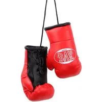 BAY-Sports Boxhandschuhe Mini Deko Box-Handschuhe Boxen Geschenk Auto Paar rot, Anhänger für Tasche, Autospiegel usw.