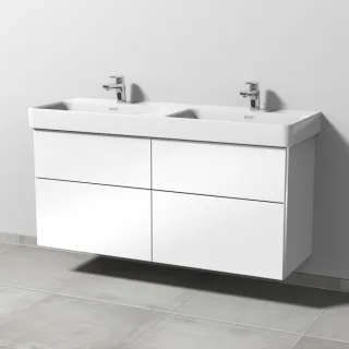 Sanipa 3way Waschtischunterbau zu Laufen Pro S Waschtisch mit 4 Auszügen, Weiß-Glanz BS77178