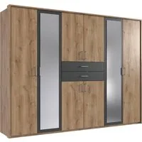 Wimex Kleiderschrank Diver Drehtürenschrank mit Spiegel, 180, 225 o. 270cm breit Bestseller Schlafzimmerschrank wahlweise 3 Innenausstattungen