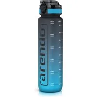 Arendo Trinkflasche Sportflasche 1000 ml, verschließbar, Trinkmotivation, auslaufsicher, Wasserflasche mit Zeitmarkierung, BPA-frei, Spülmaschinengeeignet