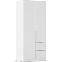 OTTO home Drehtürenschrank Kleiderschrank Schrank Garderobe AGORDO mit Dekor- oder Hochglanzfront (in zwei Griff-Farben, Breite 91 cm) mit Außenschubkästen, Serie in 7 Breiten und 2 Höhen MADE IN GERMANY