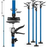 tectake Montageklemme 4er-Set Teleskopstützen, B: 7,00 cm, L: 18,00 cm, stufenlos höhenverstellbar