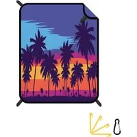 Picknickdecke Stranddecke Sandfrei - 180x220 cm Strapazierfähiges Picknickdecke, Agger, Kompakt Waschbar Strandmatte für Strand, Wandern, Reisen