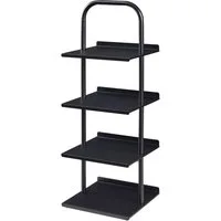 en.casa Schuhregal, »Poytya« mit 4 Ebenen Stahl 96 x 34 x 32 cm Schwarz