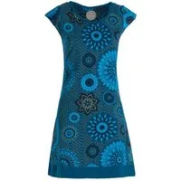 Vishes Tunikakleid Kurzarm Damen Sommer-Kleid Longshirt-Kleid Mini-Kleid Tunika-Kleid Hippie, Boho, Goa Style