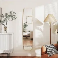 HOMCOM Wandspiegel (Flurspiegel, 1-St., Hängespiegel), mit Metallrahmen, für Schlafzimmer, Wohnzimmmer, Gold