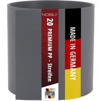 Nobily Sichtschutzstreifen Zaunsichtschutz Premium HART-PVC, keine Folie, (20-St), Streifen in 1-40 Stück, Farbe: Fenstergrau, Moosgrün
