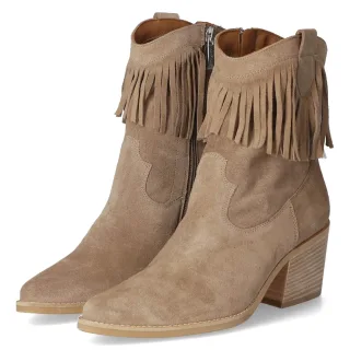 Paul Green Westernstiefeletten  Beige - Gr. 37 -  Echt Leder