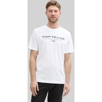 TOM TAILOR T-Shirt T-Shirt (im Einserpack) T-Shirt aus Baumwolle mit Logo-Print