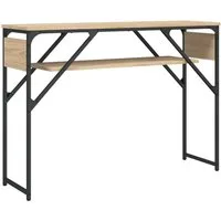vidaXL Beistelltisch Konsolentisch mit Ablage Sonoma-Eiche 105x30x75cm Holzwerkstoff (1-St)