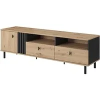 Lomadox Lowboard MATTAWA-167, Fernsehschrank, 165 cm, Eiche Dekor