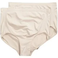 Ulla Popken Slip Mama Maxislips 2er-Pack Baucheinsatz Seamless