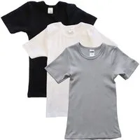 HERMKO Unterziehshirt 28103 (Pack, 3er) 100 % Bio-Baumwolle, kurzarm, unisex, hergestellt in EU, Feinripp