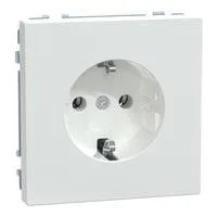 Schutzkontakt-Steckdose mit Steckklemmen, Unterputz, 16 Ampere, 250 Volt, 50 Hertz weiß (glänzend), Retail