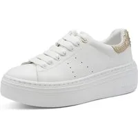 Tamaris Plateausneaker Schnürschuh, Halbschuh mit Schmucksteinen an der Ferse, Damensneaker