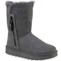 VAN HILL 839666 Winterstiefelette Damen Warm Gefütterte Winter Boots Stiefeletten Kunstfell