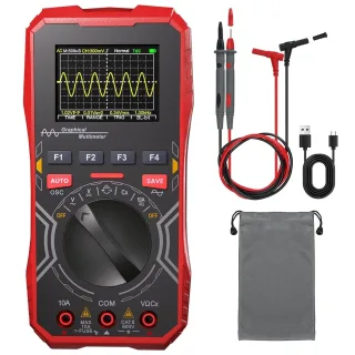 17 inch Screen Digital Oscilloscope Multimeter 2 in 1 Handheld Car Maintenance Diagnostic Tool 1MHz 2.5MSps Laboratory O