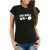 MoonWorks Print-Shirt Damen T- Shirt Geburtstag Ich Bin 29 39 49 +1 Geschenk für Frauen lustiger Spruch MoonWorks® mit Print