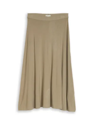 Tom Tailor - Jersey Midi-Rock silver olive - Gr. - 38
