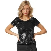 dressforfun T-Shirt Pailletten-Kurzarm-Shirt
