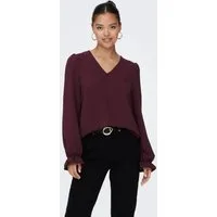 ONLY Spitzenbluse ONLMETTE L/S LACE TOP WVN Kunstfaser, regular fit