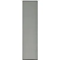 ELBERSDRUCKE Schiebegardine Schiebevorhang mit Klettband Feel Good Uni grau 245 x 60 cm (1 St), Klettband, transparent, Polyester, einfarbig, modern