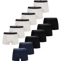 VIP Retro Boxer Premium Jersey Stretch - 12er Set - Boxershorts - Multipack - Uni (12-St) Unterwäsche Männer Herren Retroshorts Baumwoll-Mix Unterhosen 12-Pack