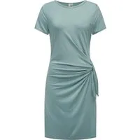 Ragwear Shirtkleid Knotta Kurzarm Sommerkleid mit seitlichem Bindeband