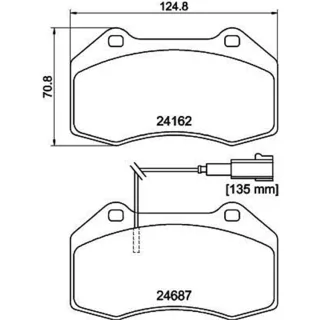 Hella Bremsbel?ge vorne Abarth Grande Alfa Romeo Mito 1,4