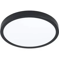 EGLO Aufbauleuchte Fueva 5 Deckenleuchte, Deckenbeleuchtung, schwarz, weiß, Aufbaulampe, LED fest integriert, Warmweiß, Ø 28,5 cm, Aufbauleuchte, Bad-Deckenlampe, LED Aufbaulampe, IP44