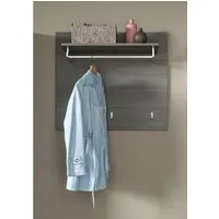 Home affaire Garderobenpaneel Rumba, Breite 80cm, 3 Haken, 1 Kleiderstange, 1 Ablageboden, Garderobe, Paneel, Wandpaneel, Flurmöbel