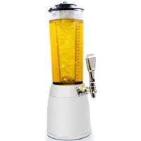 Goods+Gadgets Getränkespender 4,0-Liter-Bierzapfanlage mit Eiskühlung – Das ultimative Partygetränk, Biersäule Trinksäule Getränkesäule mit Eiskühlung