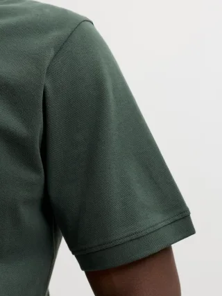 JACK&JONES - JJEBASIC POLO SS NOOS Darkest Spruce - Gr. - M