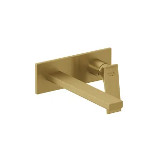 KLUDI-DECUS 2-Loch-Wand-Einhandmischer 240MM Feinbau-Set Brushed Gold PVD 54245N075