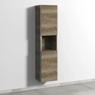 Sanipa 3way Hochschrank mit 2 Türen und 1 offenem Fach, Eiche-Nebraska BR11737