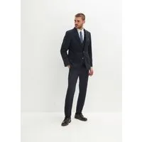 bonprix Anzug 4-teilig (Set, 4-tlg) mit Sakko, Hose, Weste, Krawatte und Einstecktuch, Slim Fit Passform