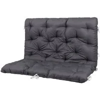 HOMECALL Dekokissen Bankauflage Sitzbankauflage Sitzkissen mit Rückenlehne, Nordisches Design, für Gartenbank, 120 x 140 x 12 cm
