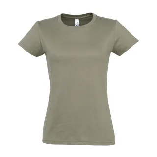 SOLS Imperial Damen T-Shirt, Kurzarm, Rundhalsausschnitt (Khaki)