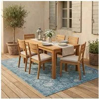 Pergamon Outdoorteppich Indoor Outdoor Teppich Lagos Vintage, Rechteckig, Höhe: 4 mm