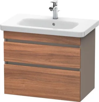 Duravit DuraStyle Waschtischunterbau wandhängend Nussbaum & Basalt Matt 730x448x610 mm - DS648107943 DS648107943